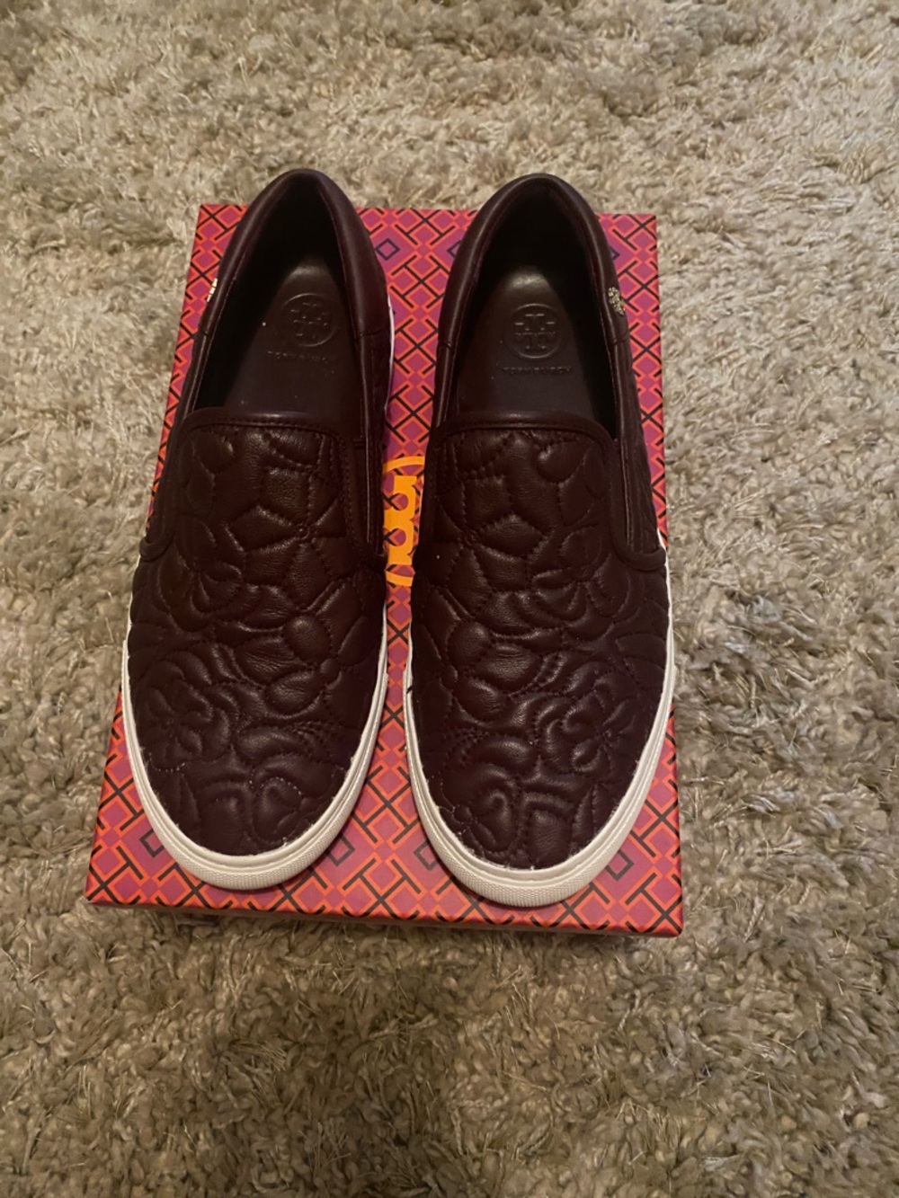 Tory Burch SELA SLIP-ON SNEAKER in Nappa Leather- Color PORT